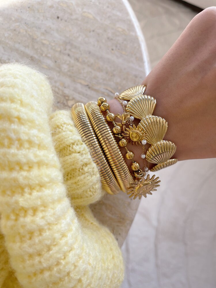 Gold Double Snake Bracelet