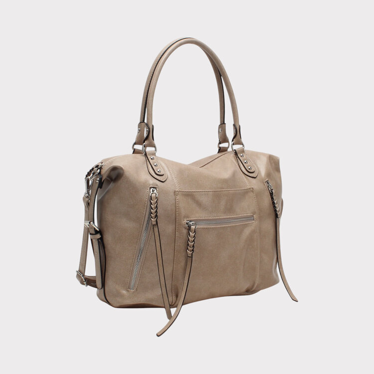 Sofia City Shoulder Bag / Light Taupe