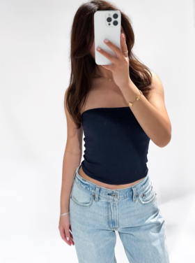 Steffie Basic Tube Top / Navy Blue