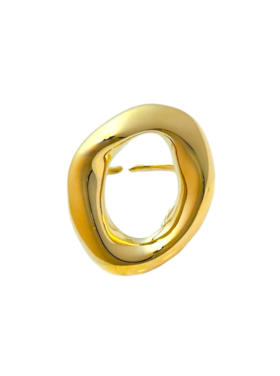 Gold Statement Open Circle Ring