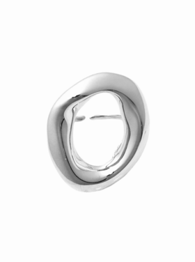 Silver Statement Open Circle Ring