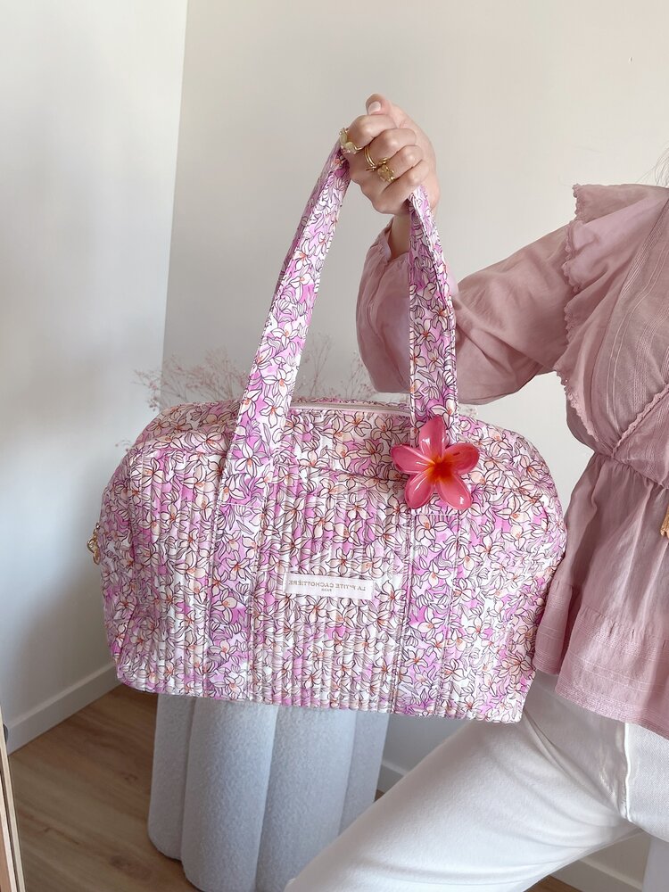 Acacia Flower Travel Bag / Lemonade Pink