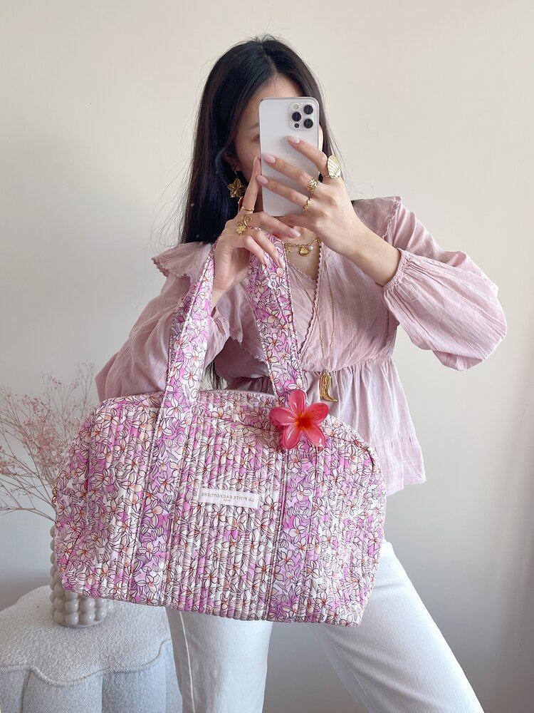 Acacia Flower Travel Bag / Lemonade Pink