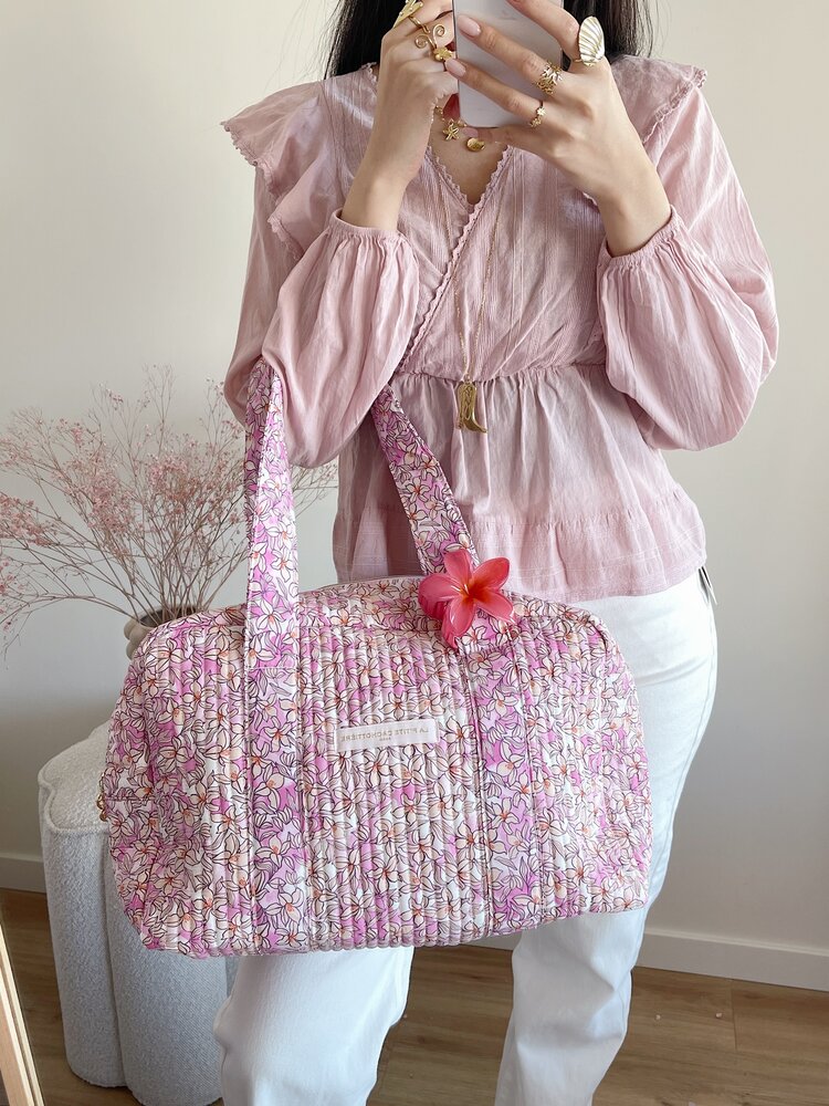 Acacia Flower Travel Bag / Lemonade Pink