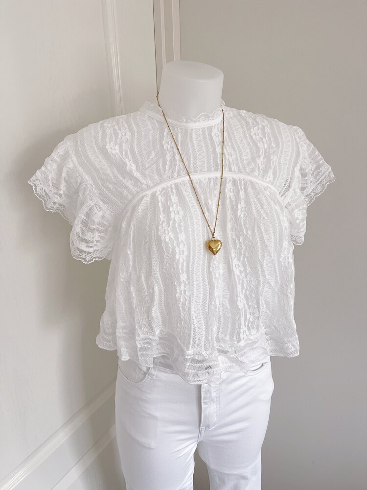 Chayenna Lace Top / White