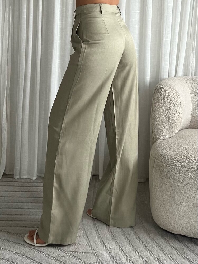 Sanya Wide Leg Trousers / Army Green