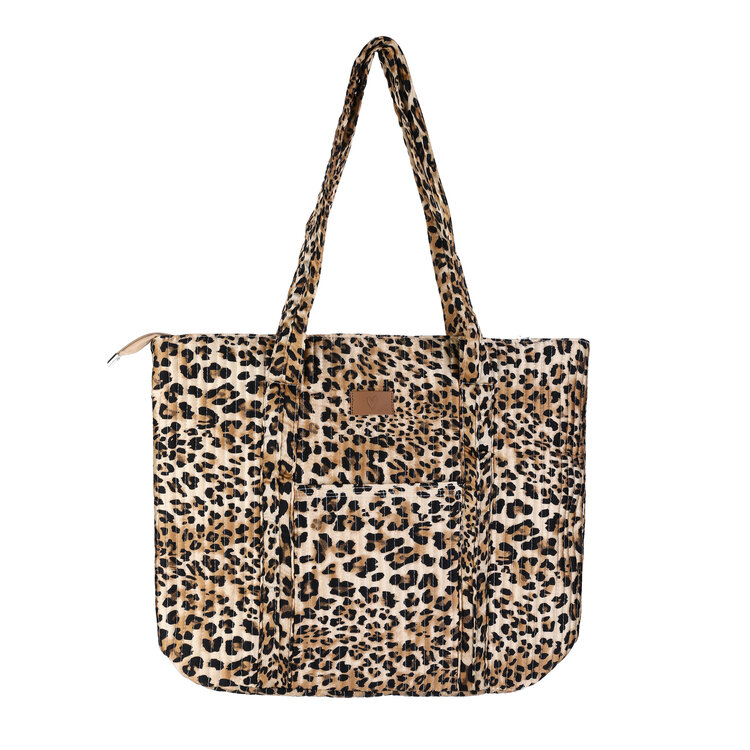 Zaya Leopard Tote Bag / Brown