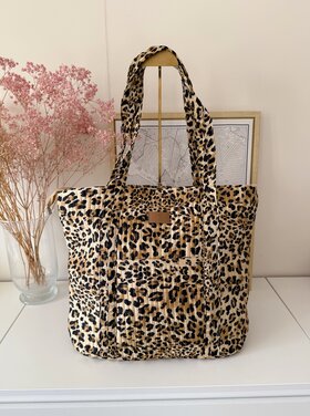 Zaya Leopard Tote Bag / Brown