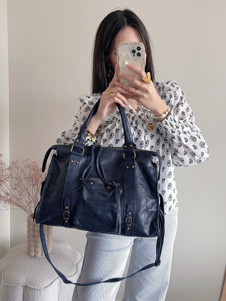 Blaire City Studs Bag / Beige Ecru