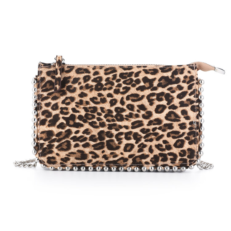 Suzy Crossbody Studs Bag / Leopard