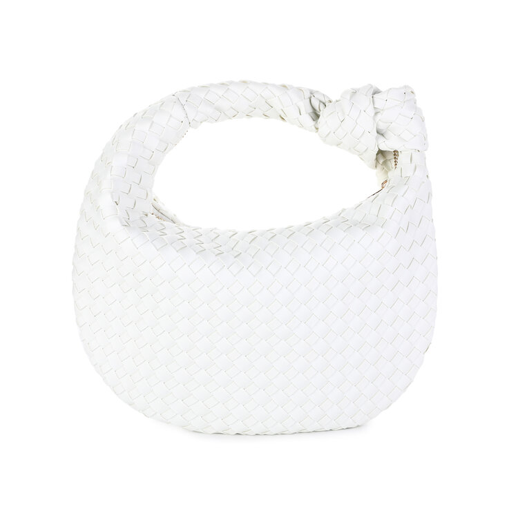 Myrna Braided Knot Bag / White