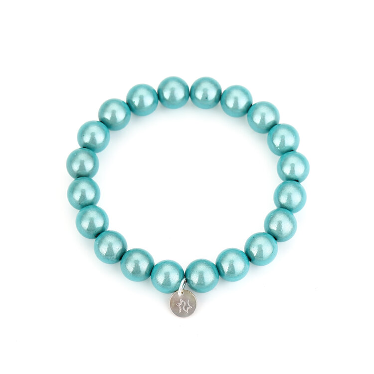 Small Magic Bead Shimmer Bracelet / Blue