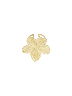 Gold Delicate Large Flower Ring