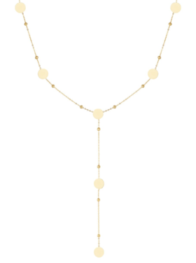 Gold Circles All Over Long Necklace