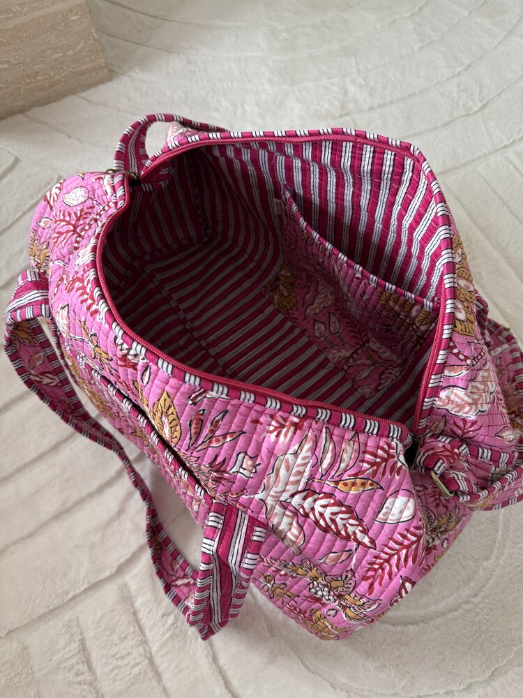 Yasmina Flower Travel Bag / Lemonade Pink