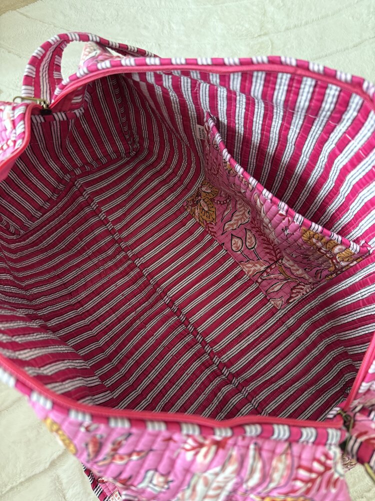 Yasmina Flower Travel Bag / Lemonade Pink