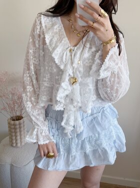 Kylee Lace Cardigan / White