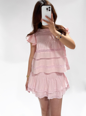 Francesca Embroidered Top / Pink