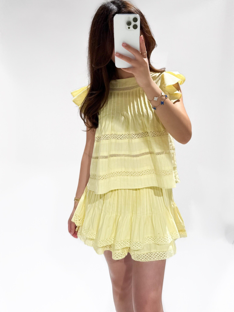 Francesca Embroidered Top / Yellow