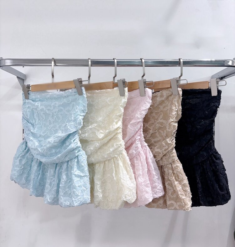 Faerie Peplum Flower Top / Light Blue