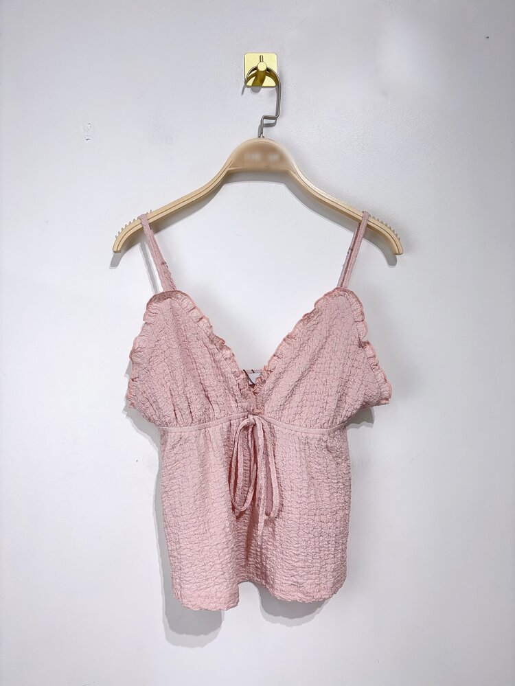 Ines Cami Frill Top / Light Pink