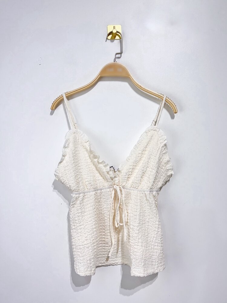 Ines Cami Frill Top / Beige