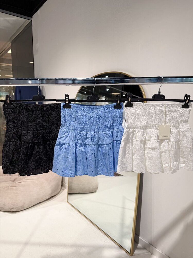 Saffier Embroidered Skirt / White