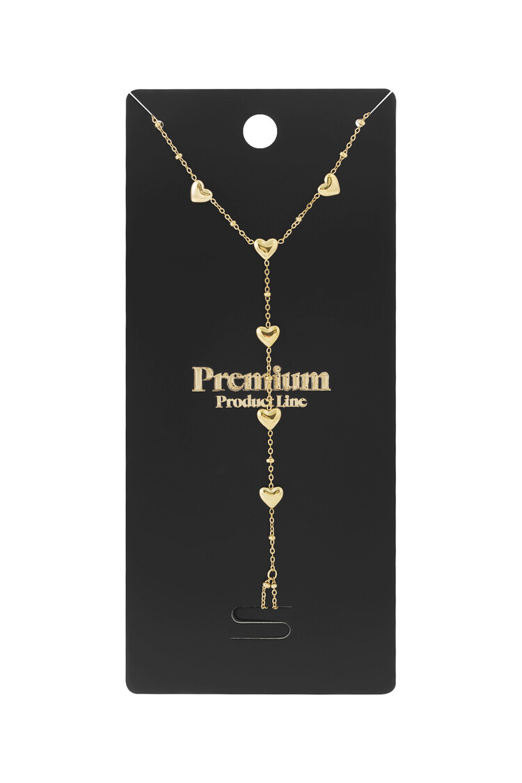 Gold Hearts Hand Chain Bracelet