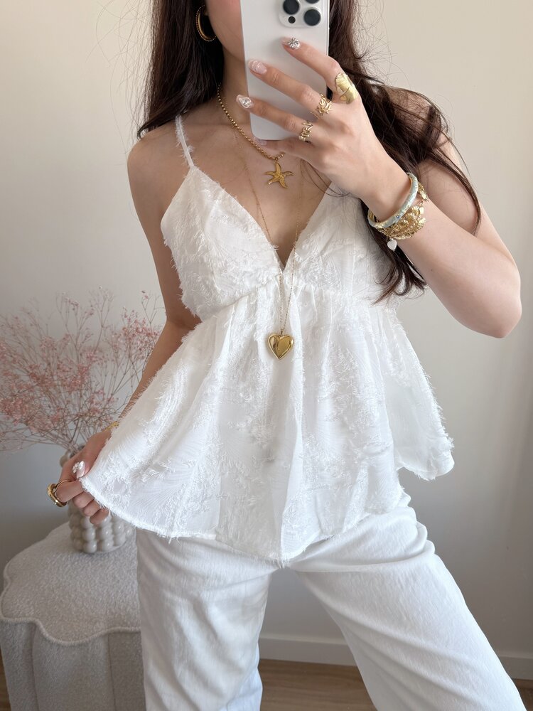 Tamia Cami Top / White