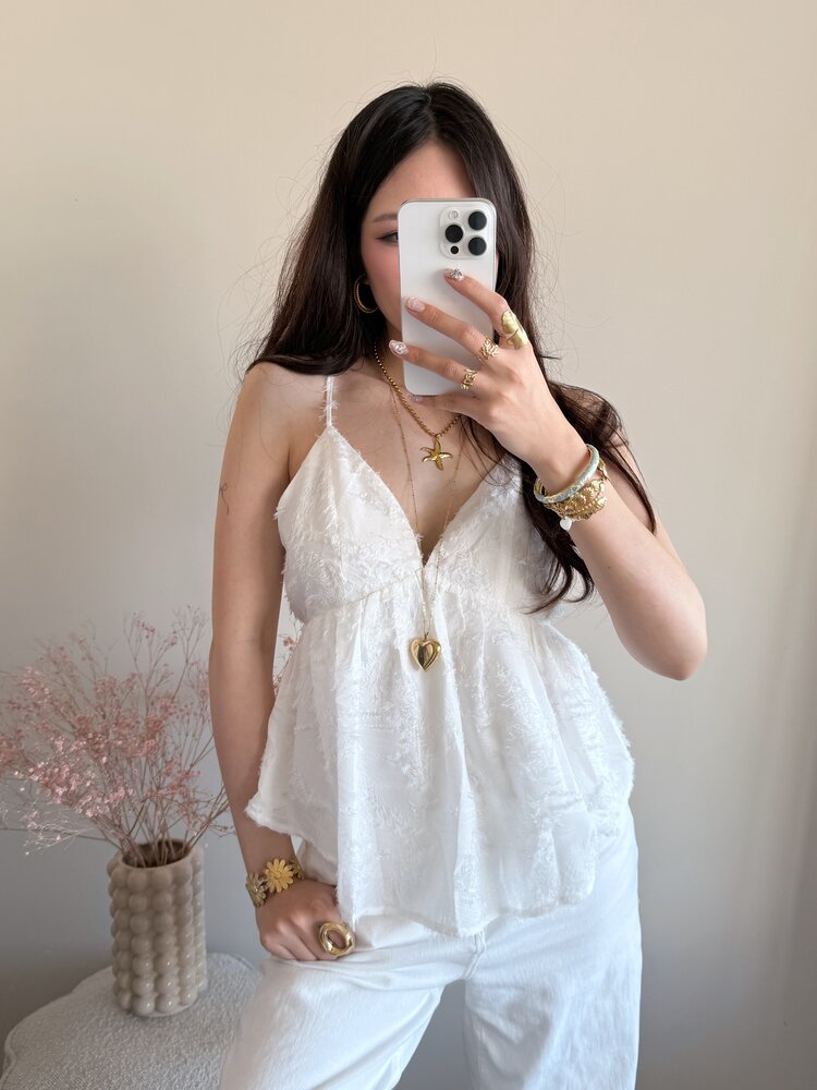 Tamia Cami Top / White