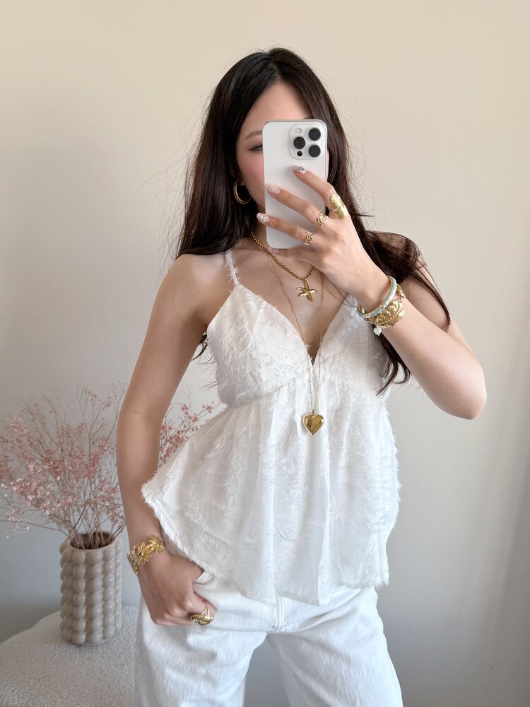 Tamia Cami Top / White