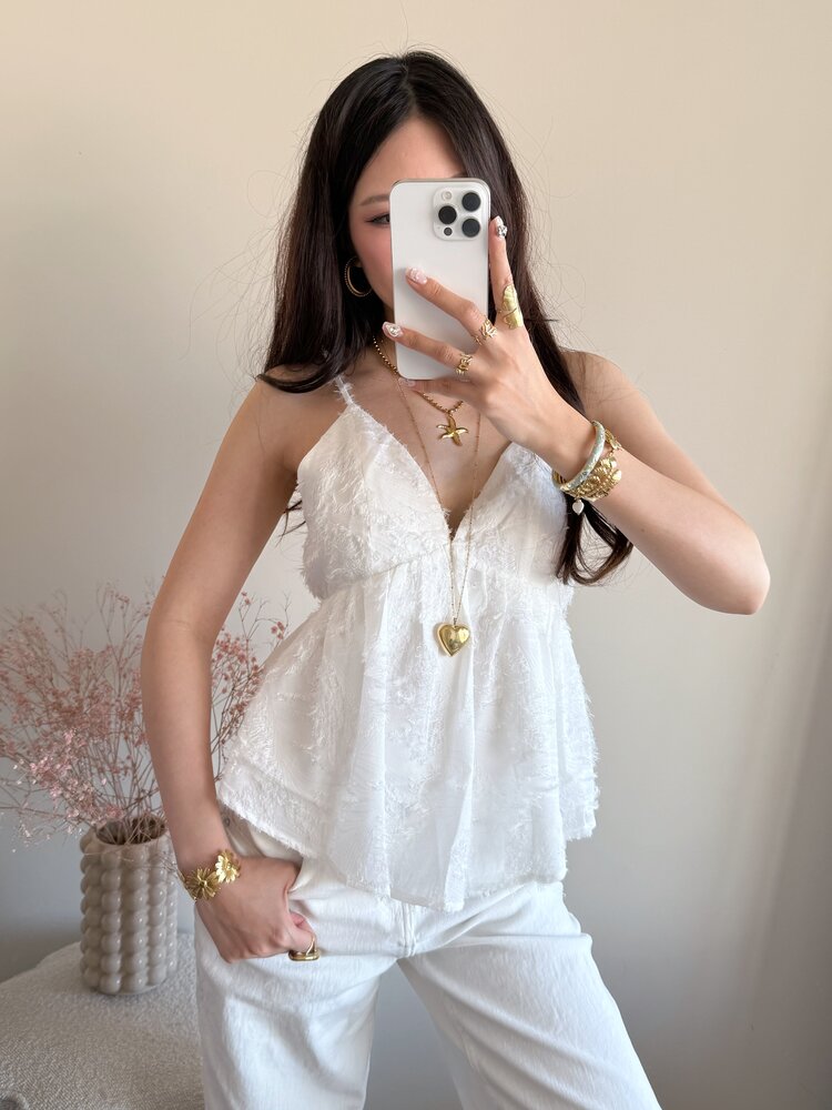 Tamia Cami Top / White