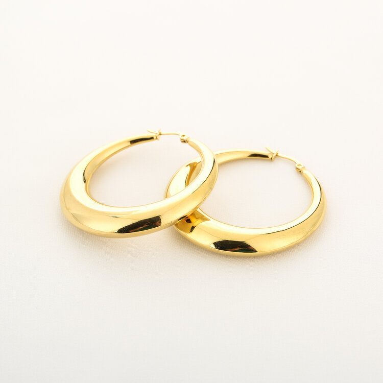 Gold Lucia Hoop Earrings