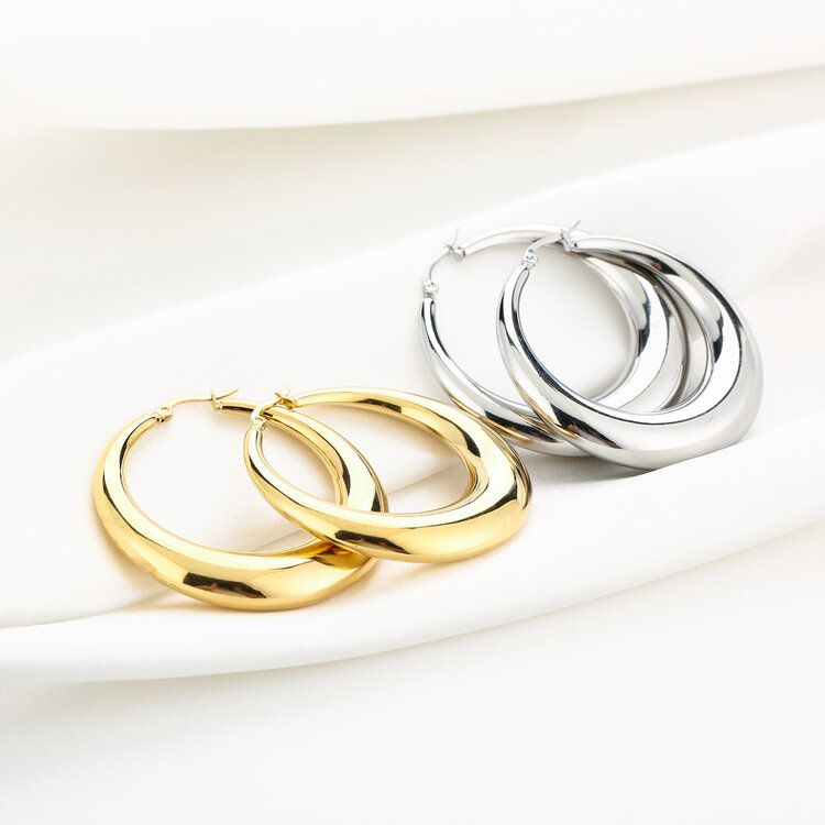 Gold Lucia Hoop Earrings