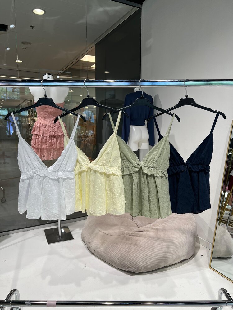 Vayla Embroidered Cami Top / White