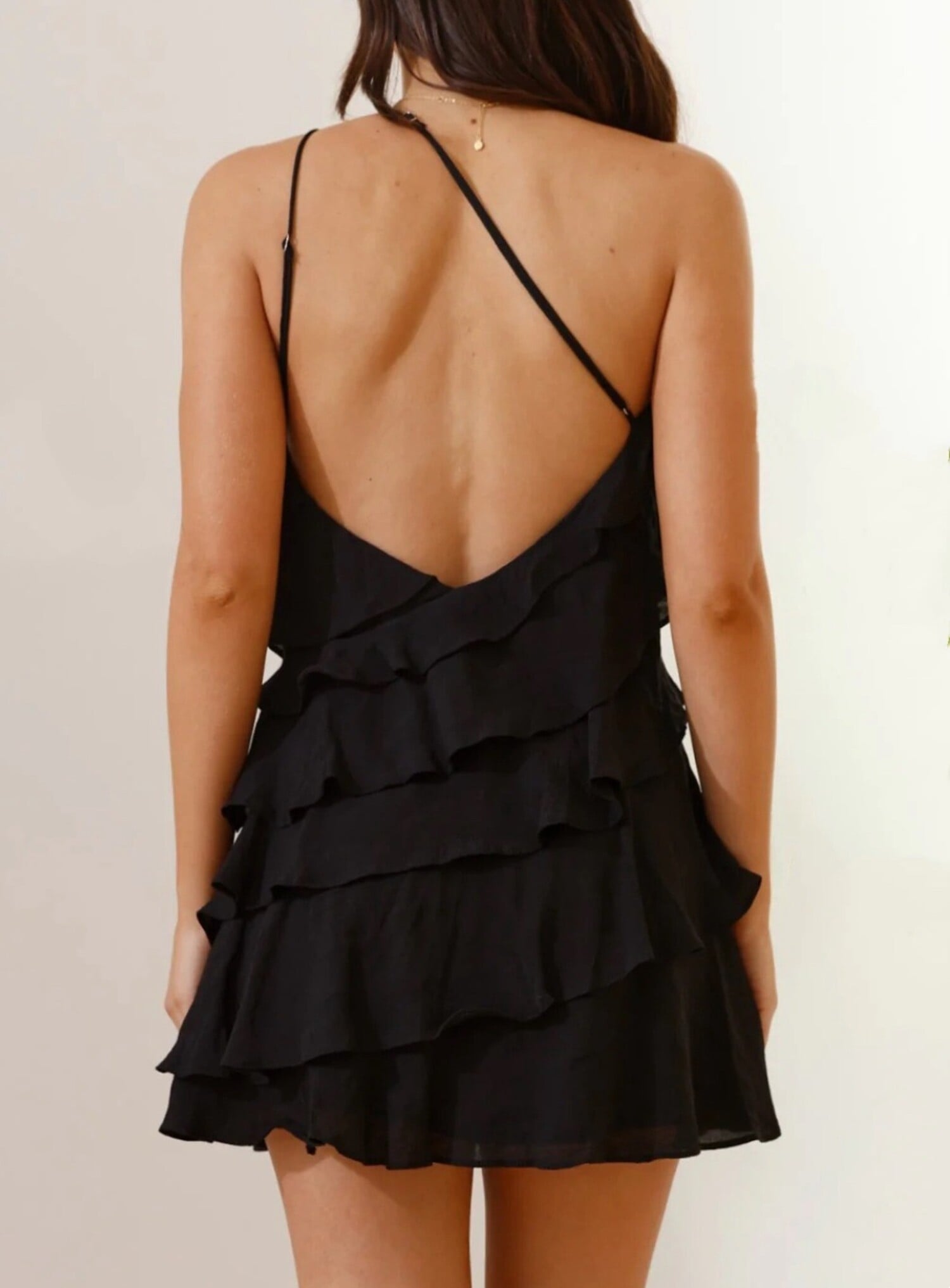 Rumaya Flowy Ruffle Dress / Black - Hello My Love Rumaya Flowy Ruffle Dress / Black - Hello My Love
