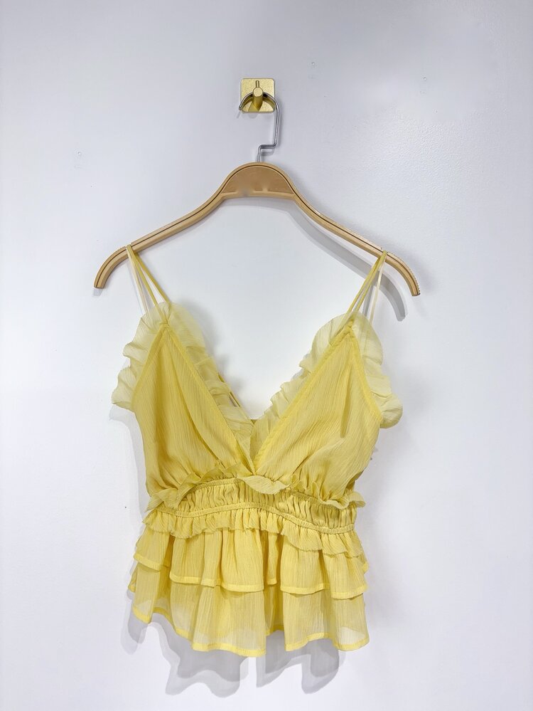 Manou Cami Frill Top / Yellow