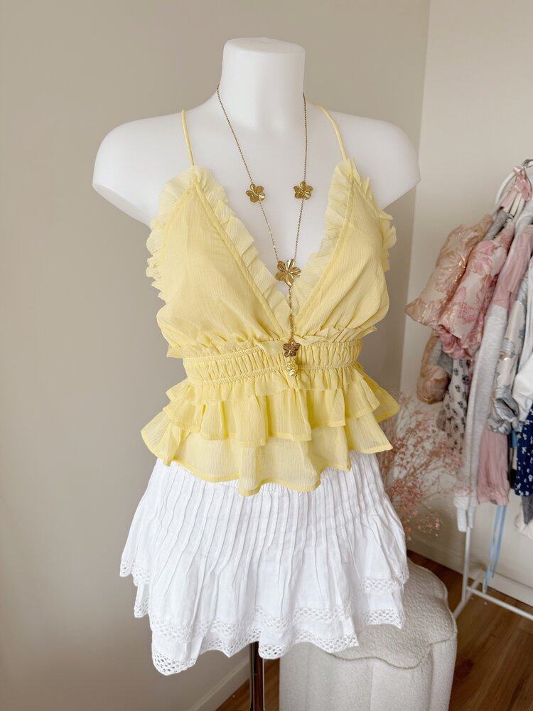 Manou Cami Frill Top / Yellow