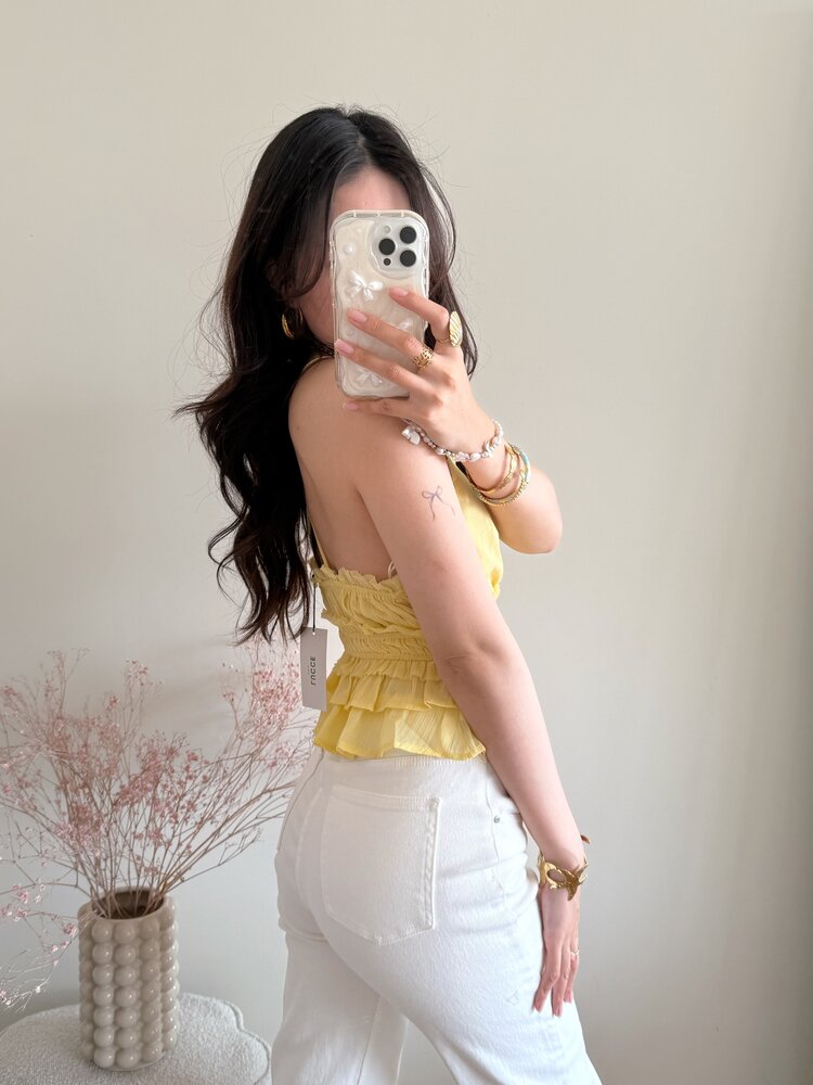 Manou Cami Frill Top / Yellow