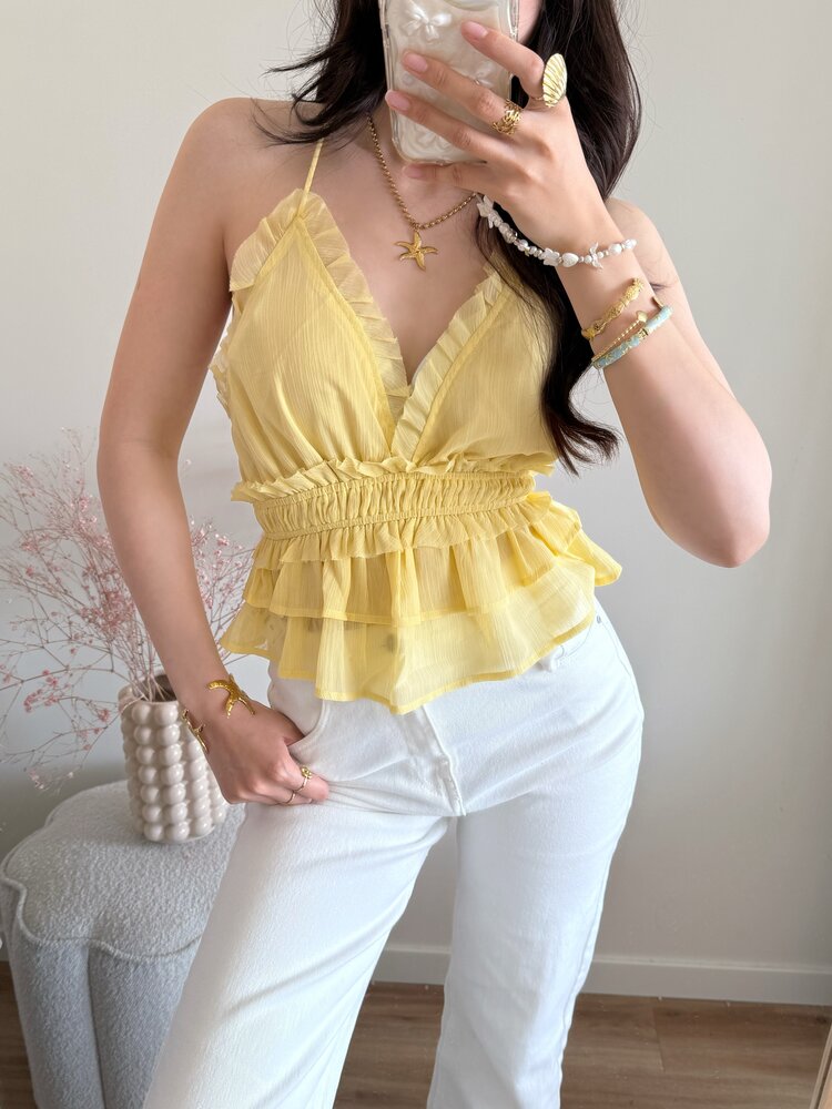 Manou Cami Frill Top / Yellow