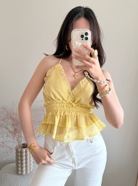 Manou Cami Frill Top / Yellow