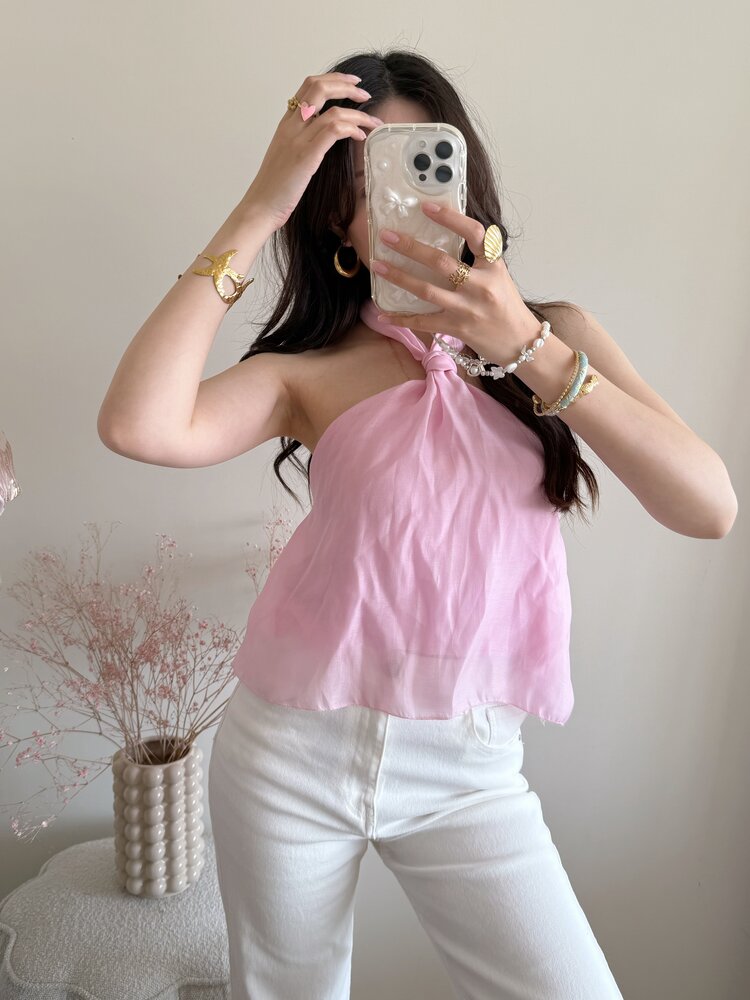 Rhodos Halter Top / Pink