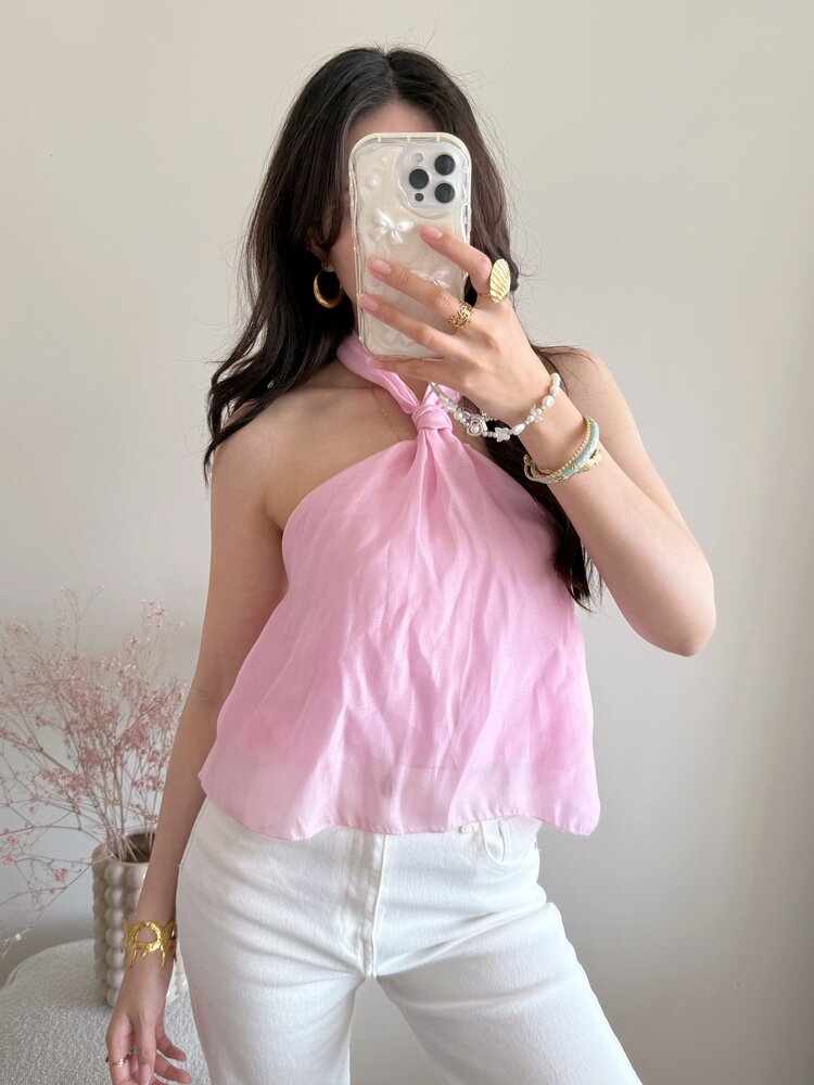 Rhodos Halter Top / Pink