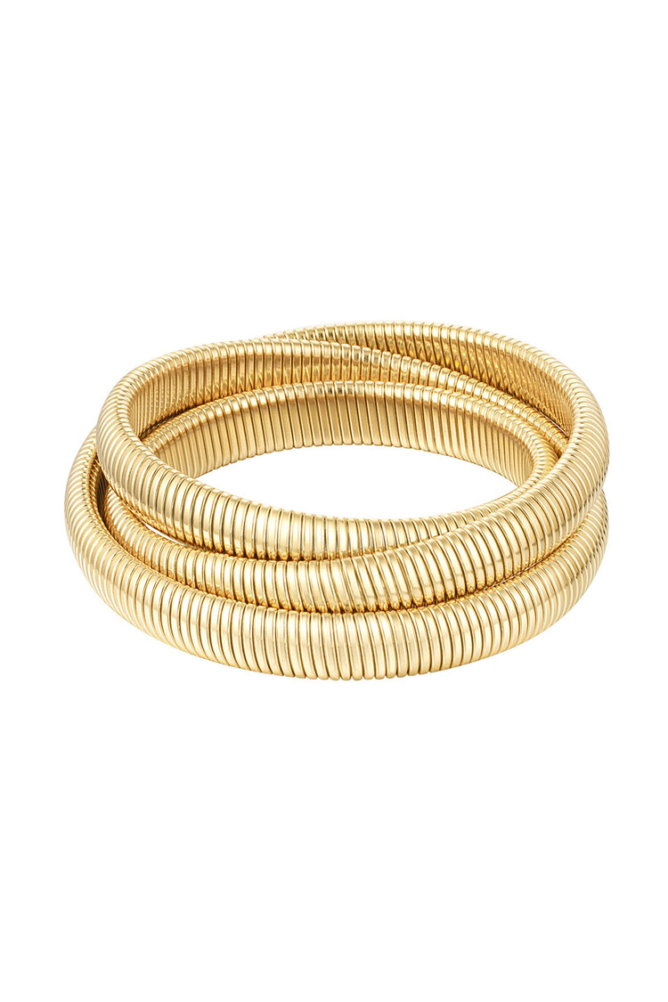 Gold Triple Snake Bracelet