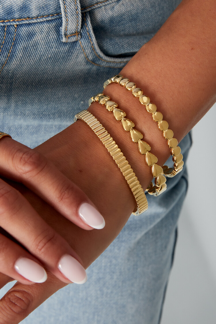 Gold Circles Bangle Bracelet