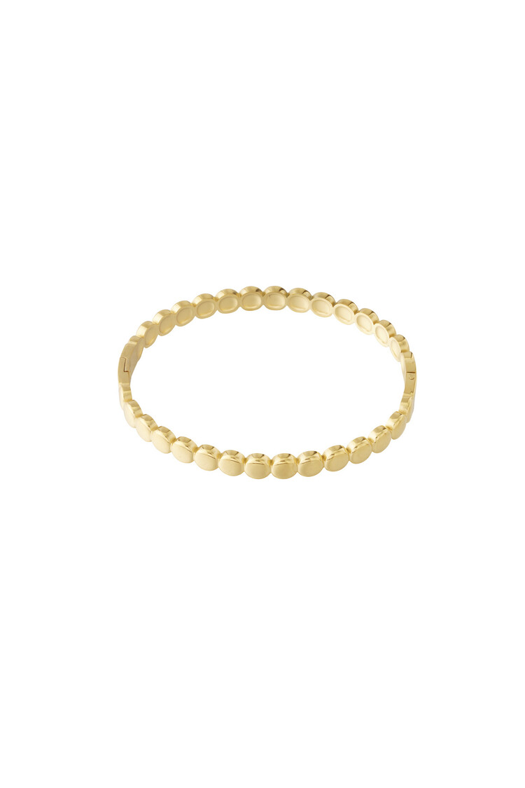 Gold Circles Bangle Bracelet