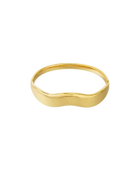Gold Curve Bangle Bracelet