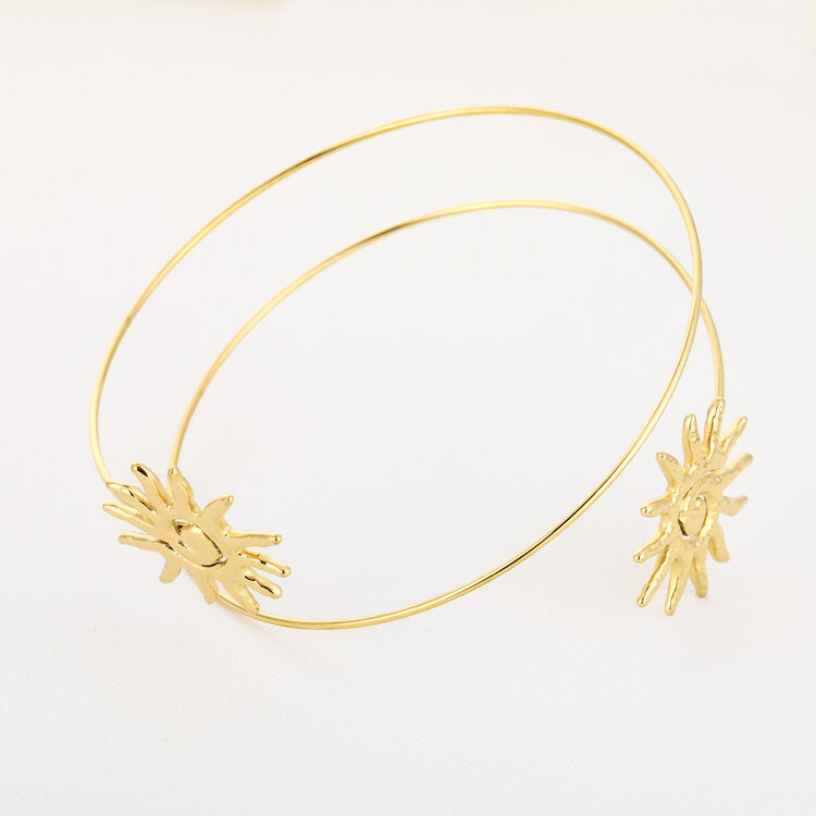 Gold Sun Swirl Above Bracelet