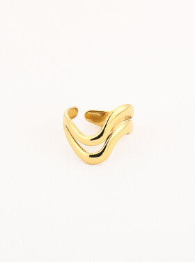 Gold Basic Wavey Ring