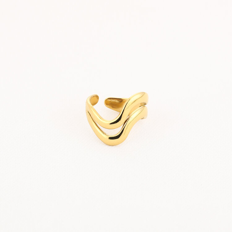 Gold Basic Wavey Ring